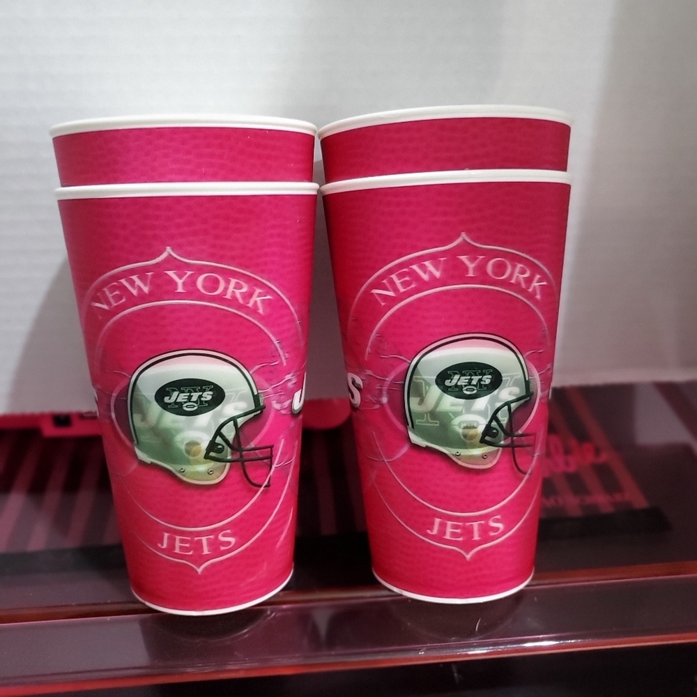 NEW JETS Lenticular Cups RARE Watch Video 👀 Capitol Spirit Set of 4 L👀K